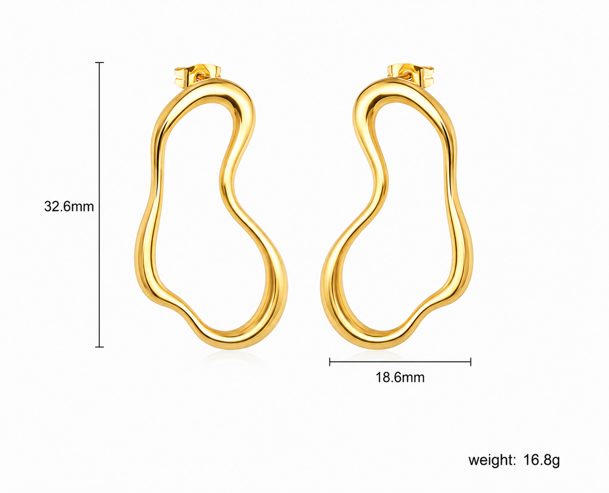 ASON Drop Earring - Stainless Steel / PVD 18k Gold