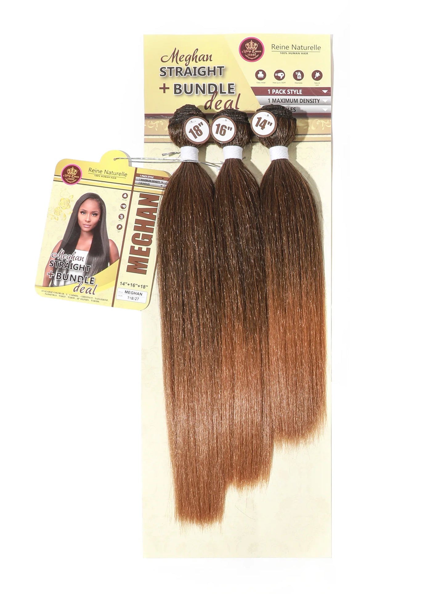 Straight Meghan 14" 16" 18" Bundle