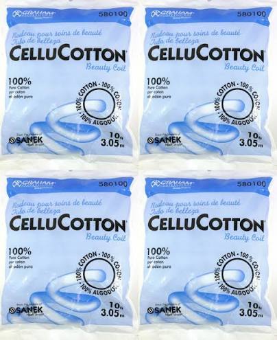 Graham Beauty CelluCotton Beauty Coil – 100% Pure Cotton (10 ft / 3.05 m)