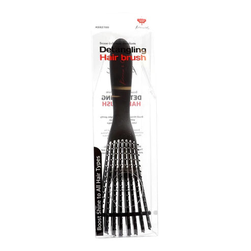 KIM & C 8 Row Vented Detangling Brush - Black