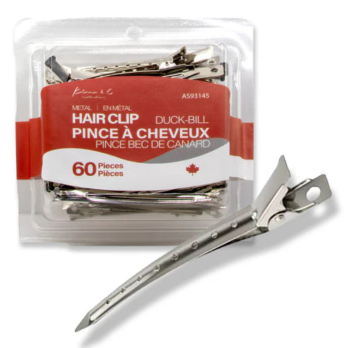 KIM & C Duck Bill Clip (60ct) - Silver