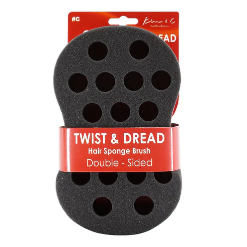 Brosse éponge double face KIM & C pour torsades et dreads