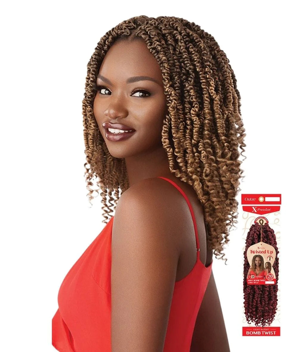 X-Pression Twisted Up Wavy Bomb Twist 18" (Crochet)