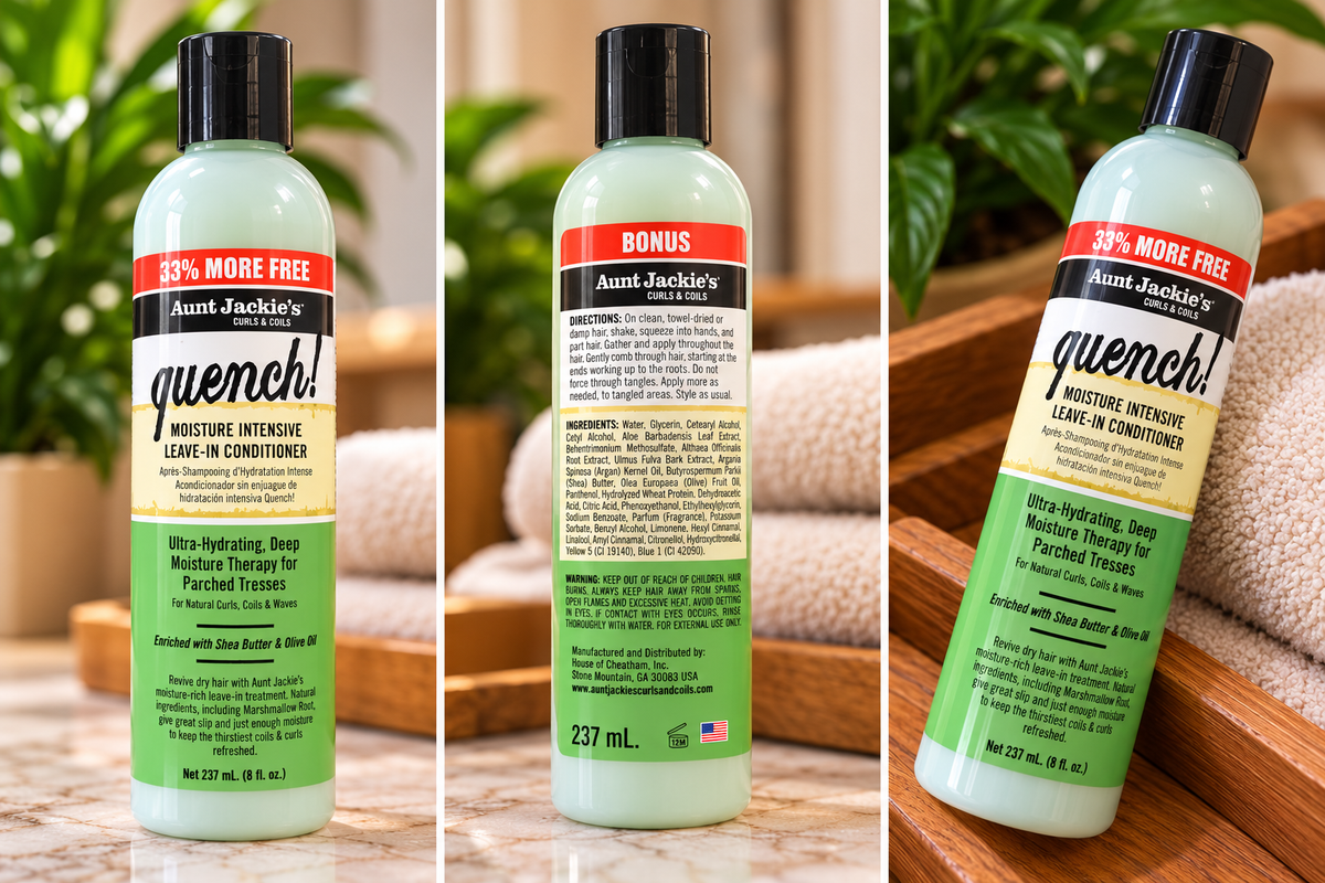 Aunt Jackie's Quench! Moisture Intensive Leave-In Conditioner – 8 oz (33% More Free)