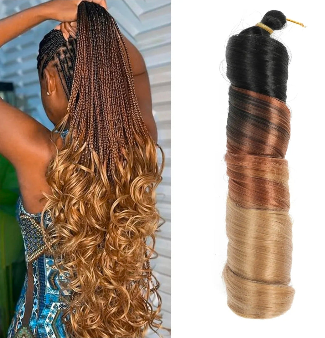 Silky French Curl 24 Inch Double Tone Braiding hair