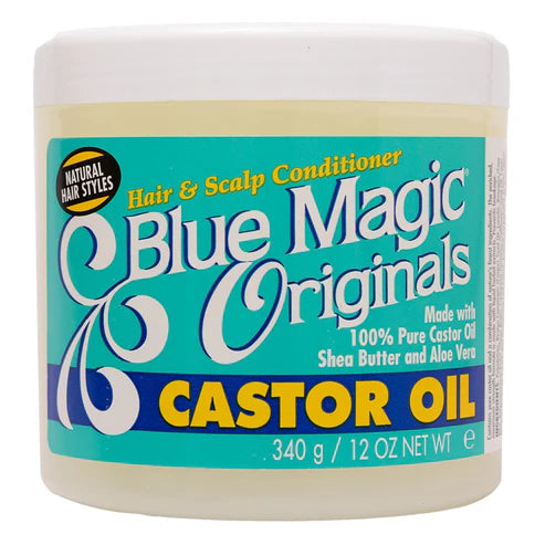 BLUE MAGIC Après-shampoing à l'huile de ricin pour cheveux et cuir chevelu (340g)
