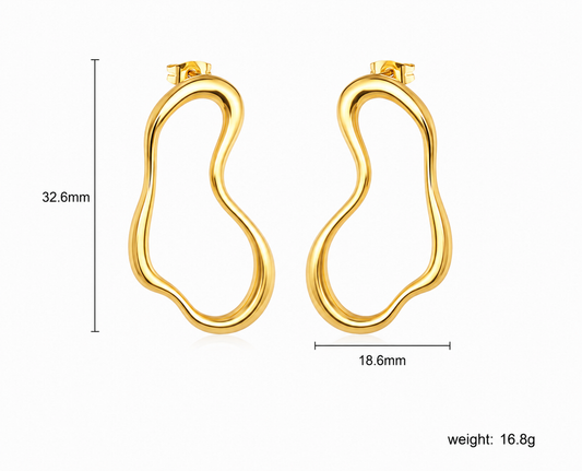 ASON Drop Earring - Stainless Steel / PVD 18k Gold