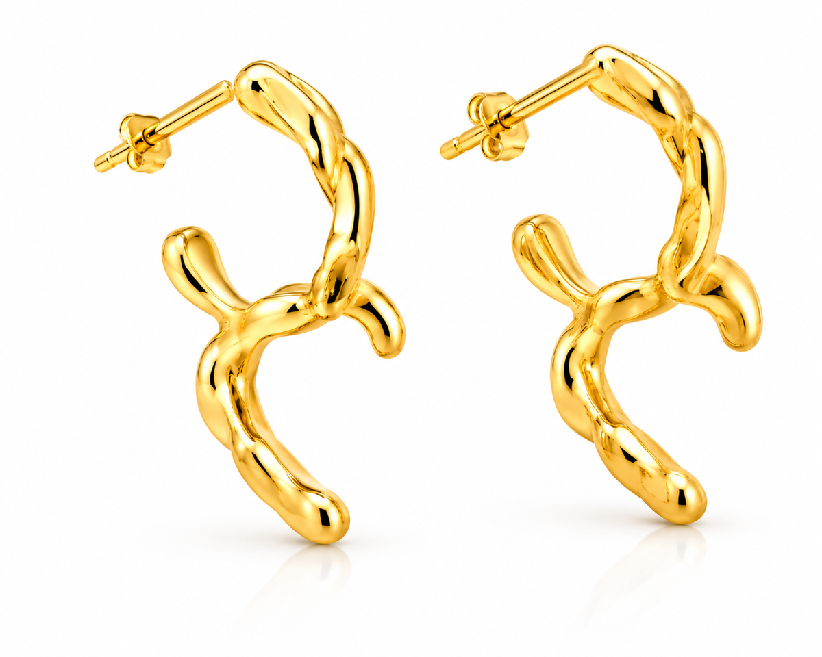 Ason Doppel-C Ohrstecker 18K Gold