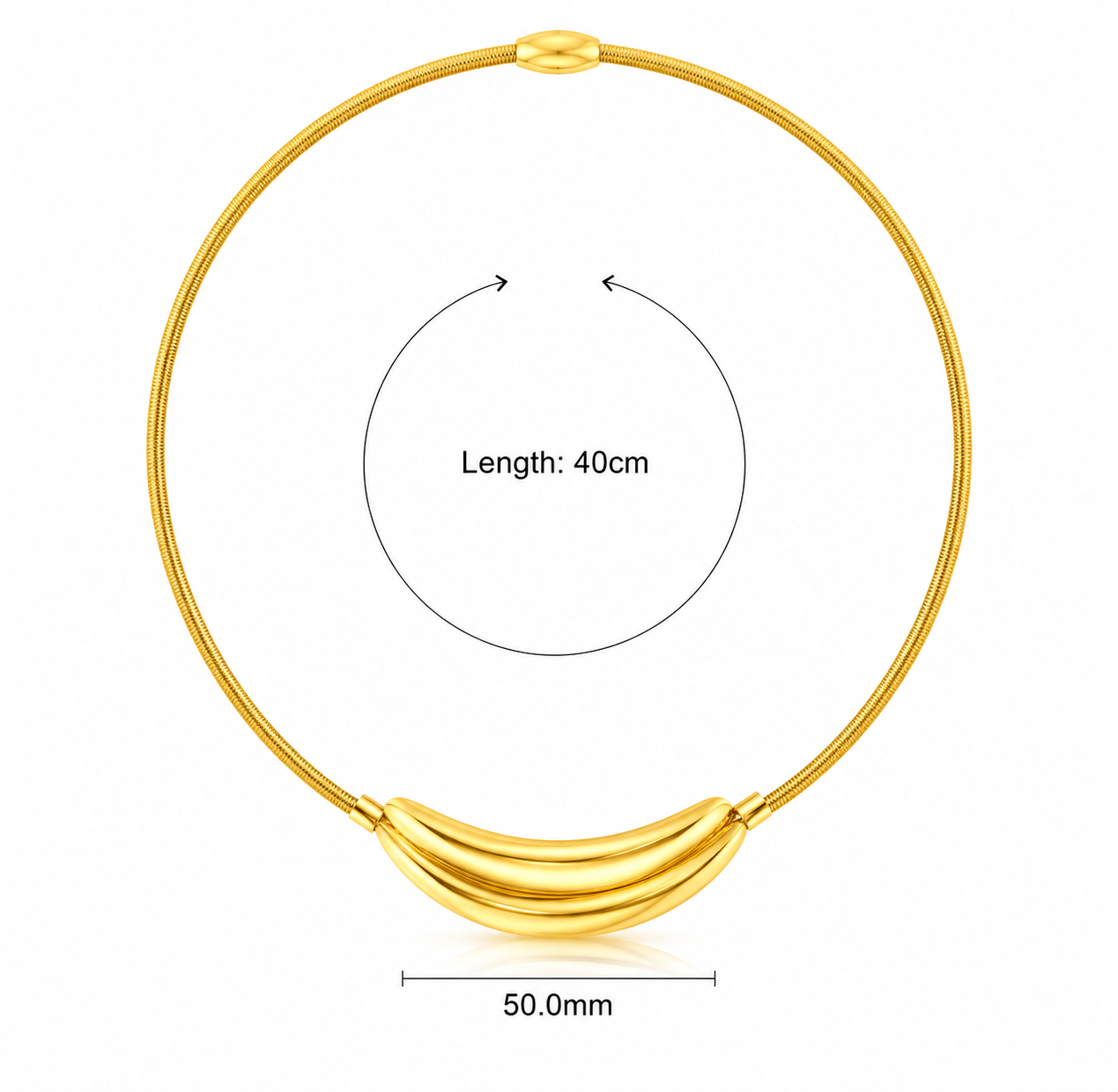 ASON Necklace (40cm) - Stainless Steel / PVD 18k Gold