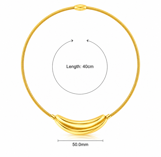 ASON Necklace (40cm) - Stainless Steel / PVD 18k Gold