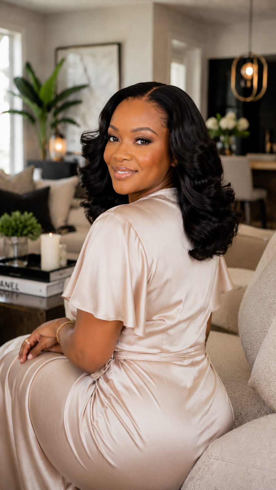 Bellar Hair Petite curly bob wig, 5x5 closure, standard lace, natural black, Rockland Beauty Supply