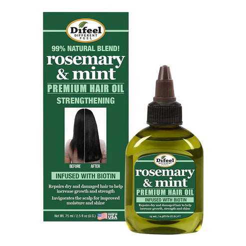 Difeel Premium-Haaröl mit Sonnenblume, Rosmarin und Minze, 2,5 oz