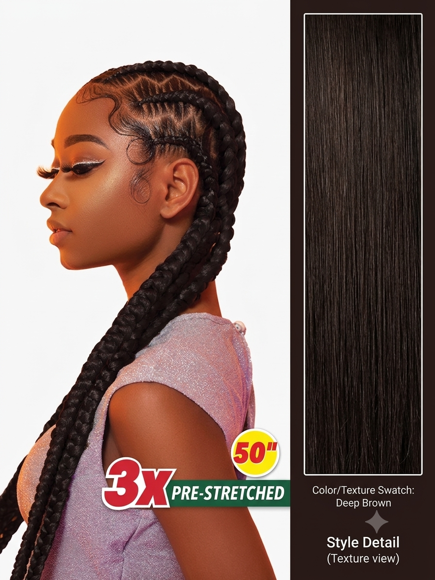 Sensationnel 3X X-Pression Pre-Stretched Braid 50"