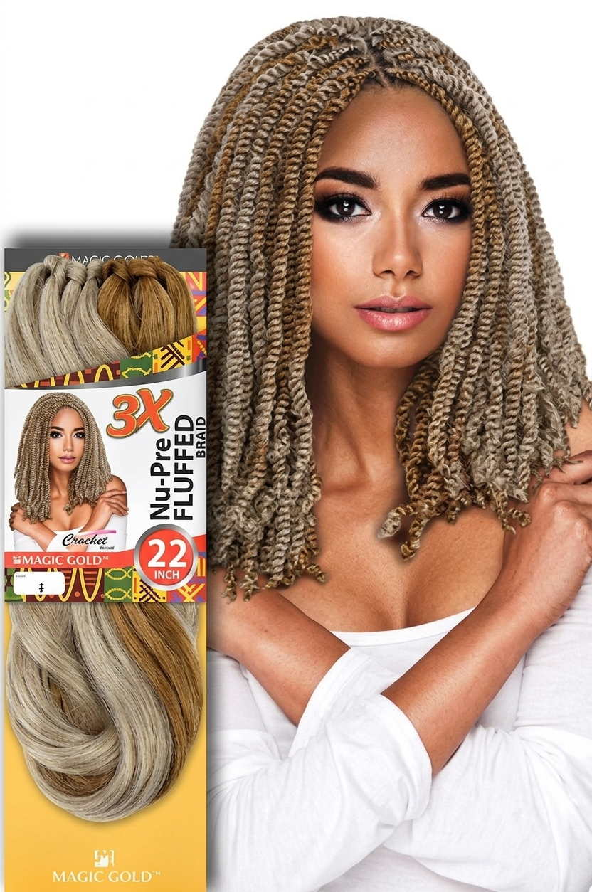Nu Pre Puffed Braiding Hair 22" 3X