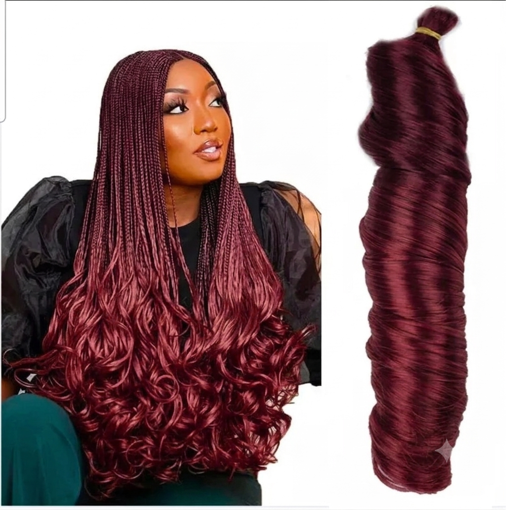 Silky French Curl 24 Inch Double Tone Braiding hair