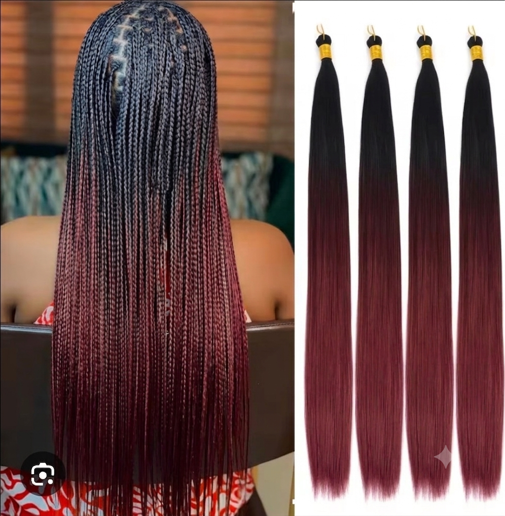 Cheveux de tressage Double Ton 30 Pouces, Raides et Soyeux