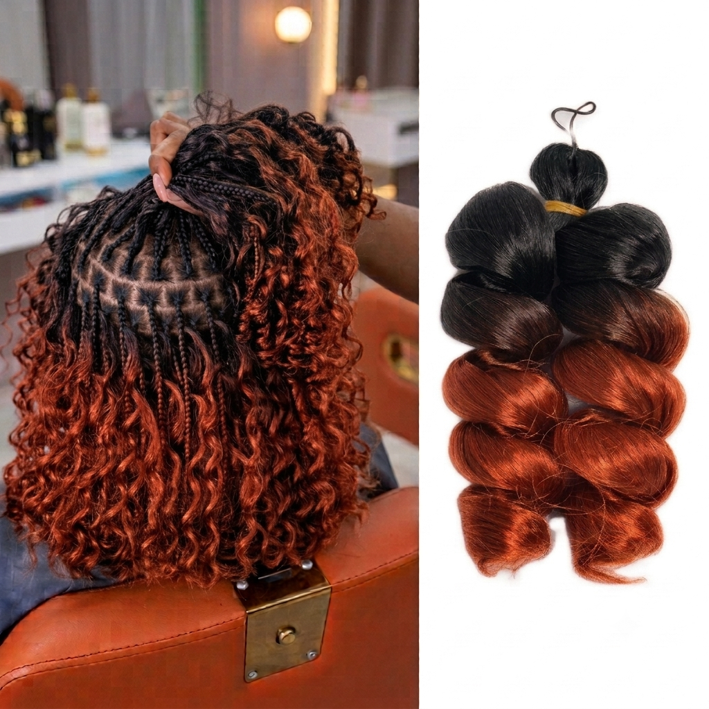Silky Italian Curl Double Tone braiding hair