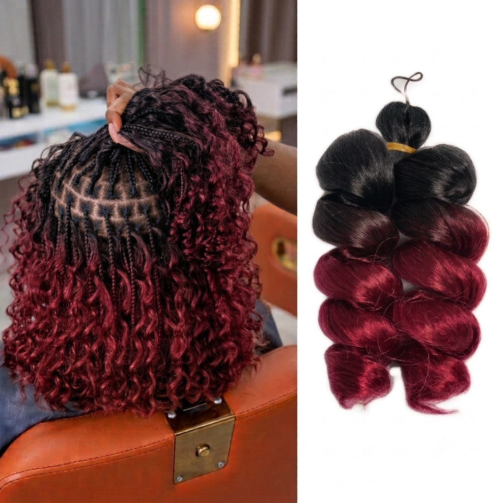 Silky Italian Curl Double Tone braiding hair