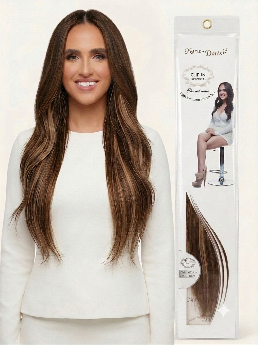 Extensions à Clip en Cheveux Naturels Marie-Daniele - 35 cm