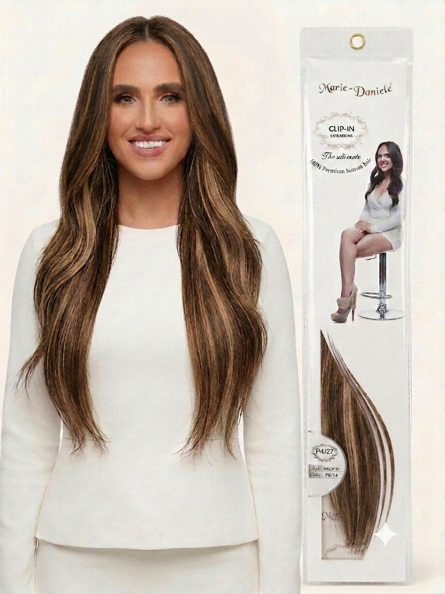 Extensions à Clip en Cheveux Naturels Marie-Daniele - 35 cm