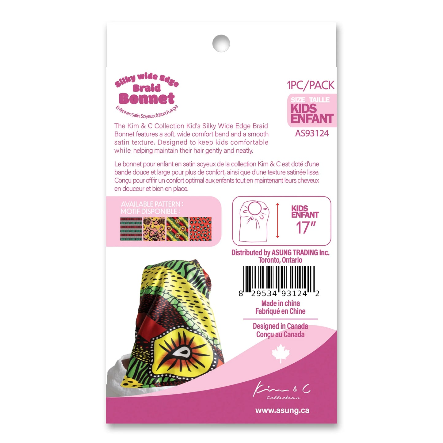 ANNIE Premium Kid's Silky Wide Edge Bonnet