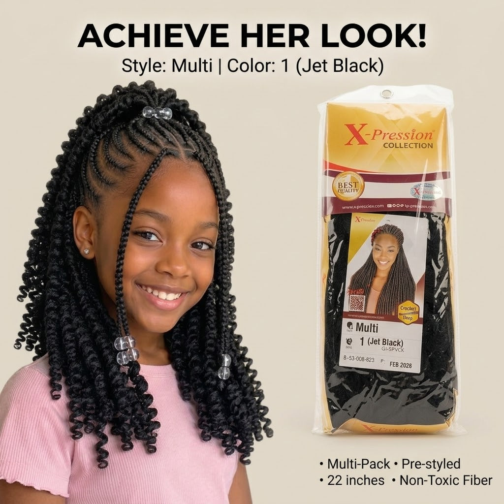 X-Pression Collection Tresse au Crochet Multiple