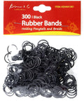 KIM & C 300pcs Rubber Bands - Black