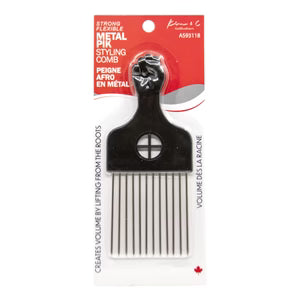 KIM & C Metal Pik Styling Comb - Rectangle Long