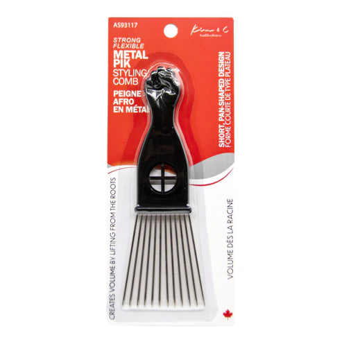 KIM & C Metal Pik Styling Comb - Fan Shaped Long