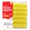 KIM & C Snap-On Rollers - Medium 12 Ct (3/4" Yellow)
