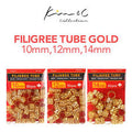 KIM & C Filigree Tube Gold - 14mm