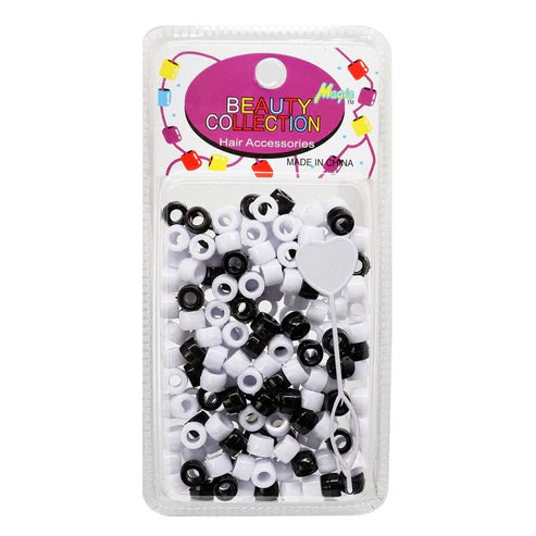 MAGIC COLLECTION Round Plastic Beads - Black & White