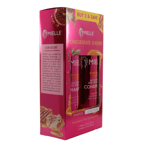 MIELLE Grenade & Miel DUO - Shampooing (355 ml) & Après-shampooing (355 ml)