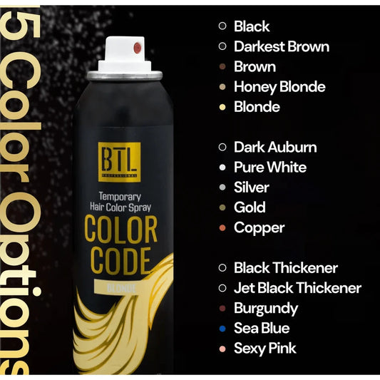 BTL Color Code Temporary Hair Color Spray - Glitter Multi 3oz