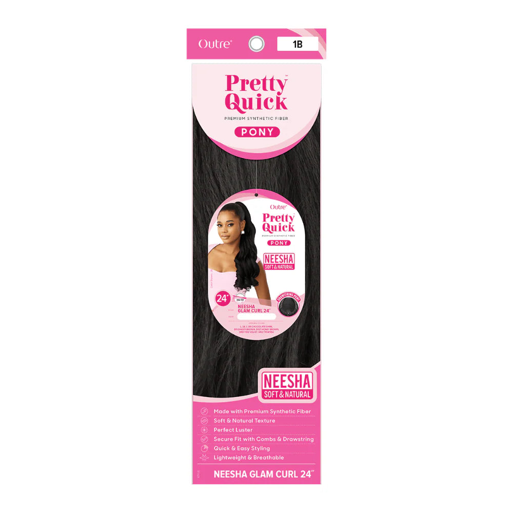 Outre Pretty Quick Pony Neesha Soft & Natural Glam Curl 24"