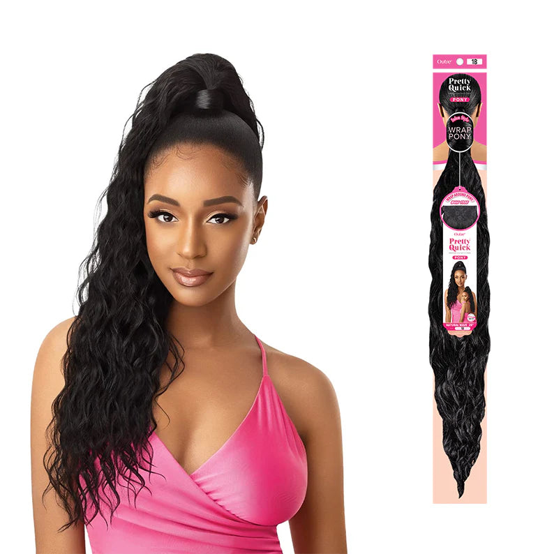 Outre Pretty Quick Wrap Pony Natural Wave 28"