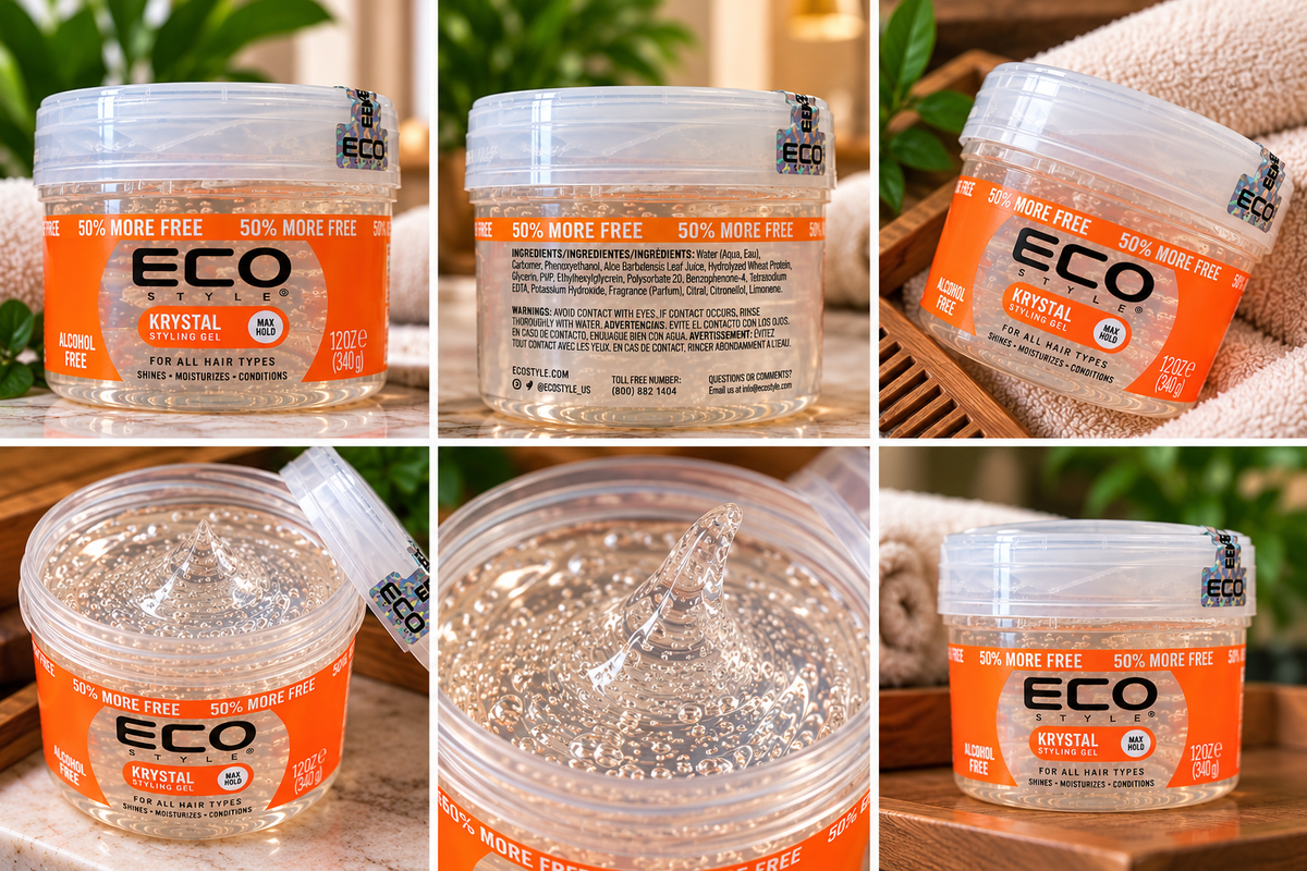 Eco Style Krystal Styling Gel – 12 oz (50% More Free)