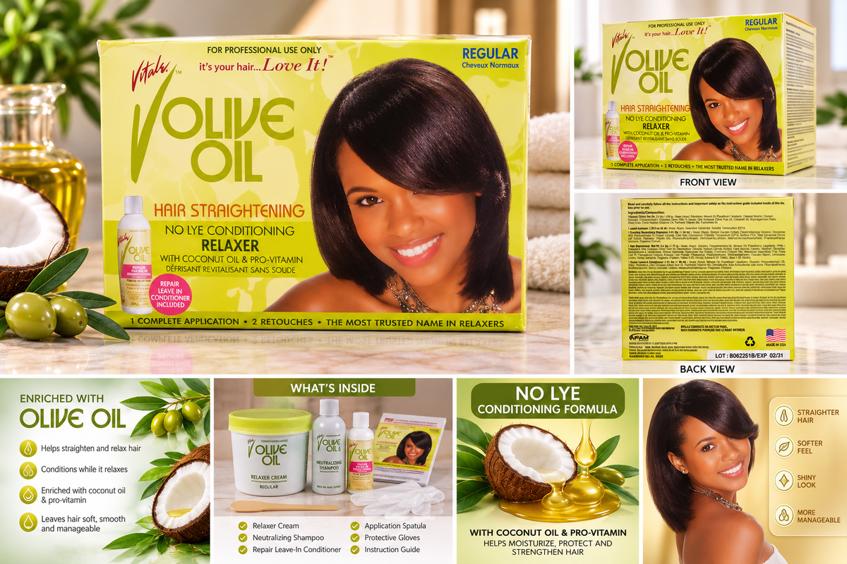 Vitale Olive Oil No-Lye Conditioning Relaxer – Regular