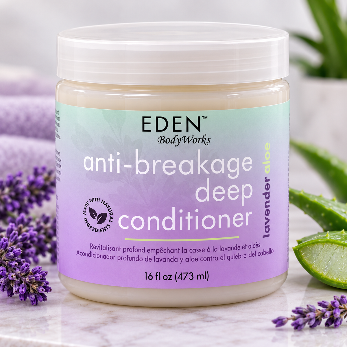 EDEN BodyWorks Après-shampoing anti-casse profond Lavande Aloe – 473 mL (16 oz)