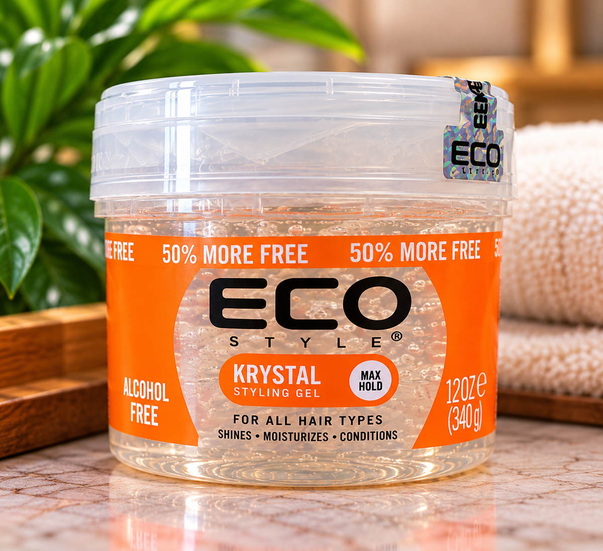 Eco Style Krystal Styling Gel – 12 oz (50% More Free)