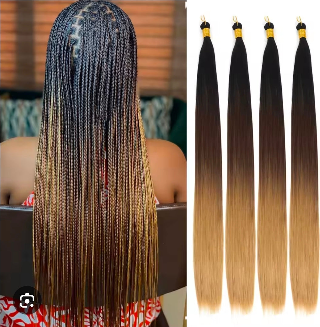 Cheveux de tressage Double Ton 30 Pouces, Raides et Soyeux