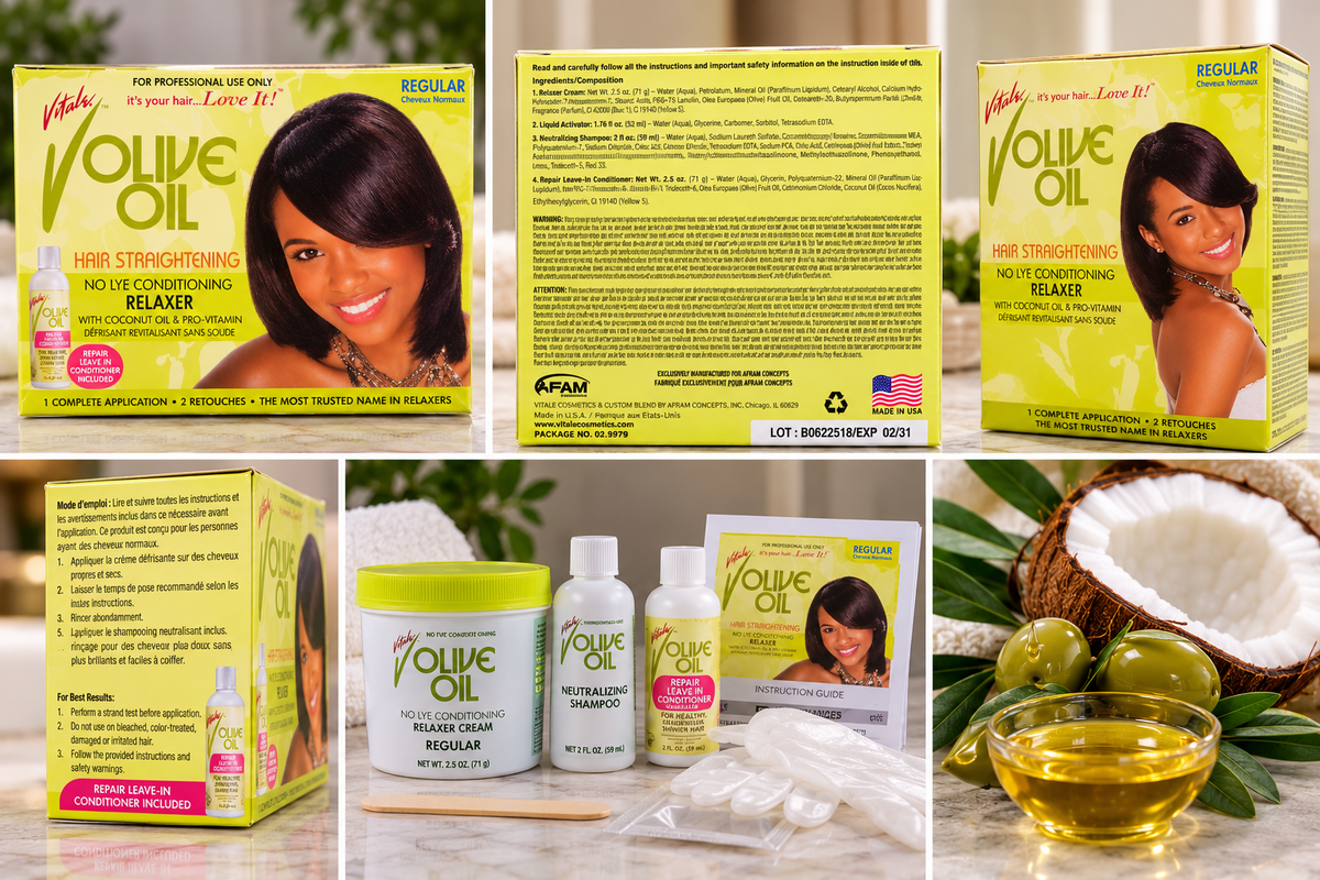 Vitale Olive Oil No-Lye Conditioning Relaxer – Regular