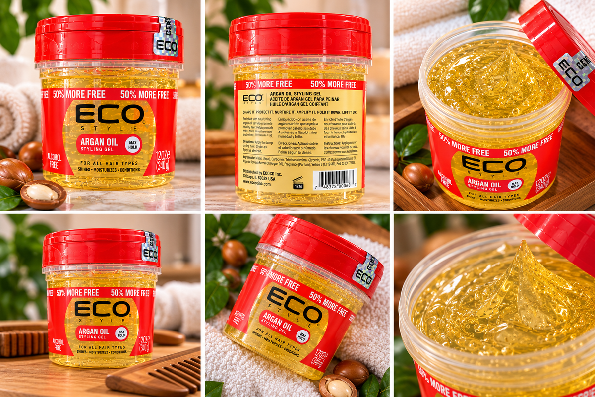 Eco Style Moroccan Argan Oil Styling Gel – 12 oz
