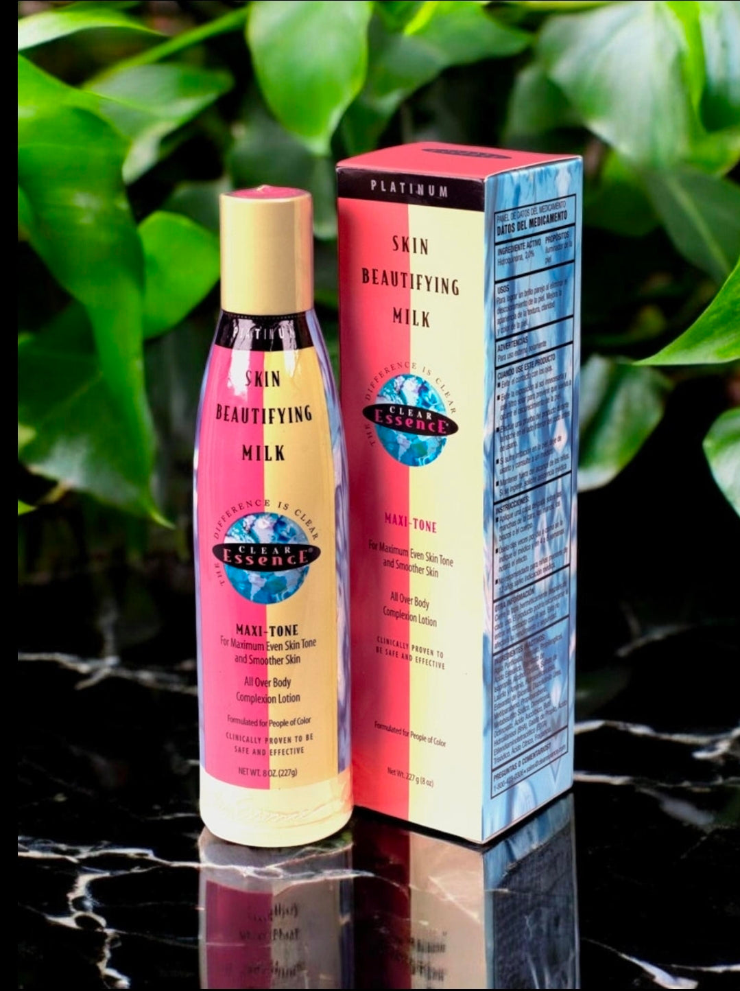 Clear Essence Platinum Skin Beautifying Milk Maxi-Tone Body Lotion – 8 oz