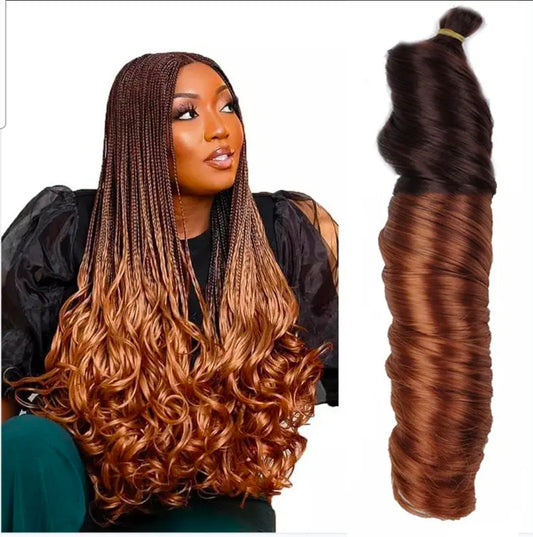 Silky French Curl 24 Inch Double Tone Braiding hair