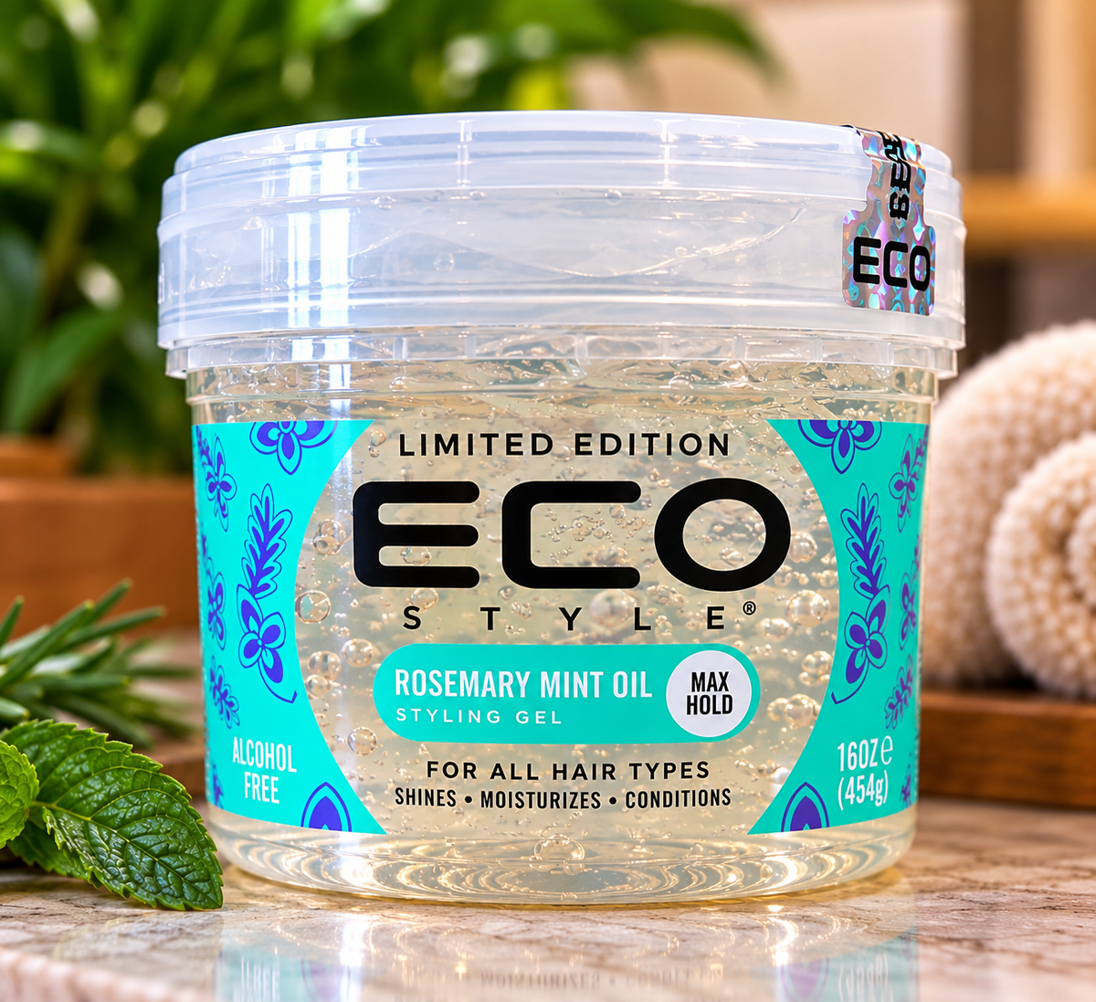 Eco Style Rosemary Mint Oil Styling Gel – 16 oz