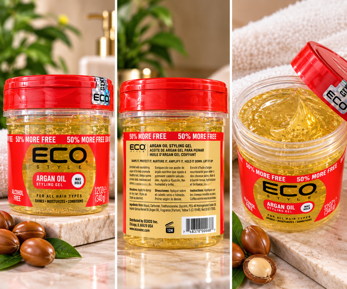 Eco Style Moroccan Argan Oil Styling Gel – 12 oz