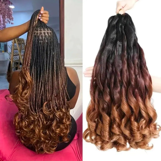 Silky French Curl 24 Inch Single Tone Braiding hair