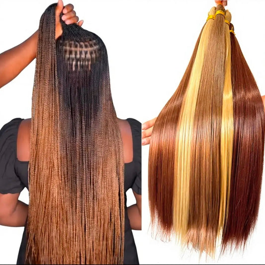 Silky Bone Straight 30 Inch Single Tone Braiding hair