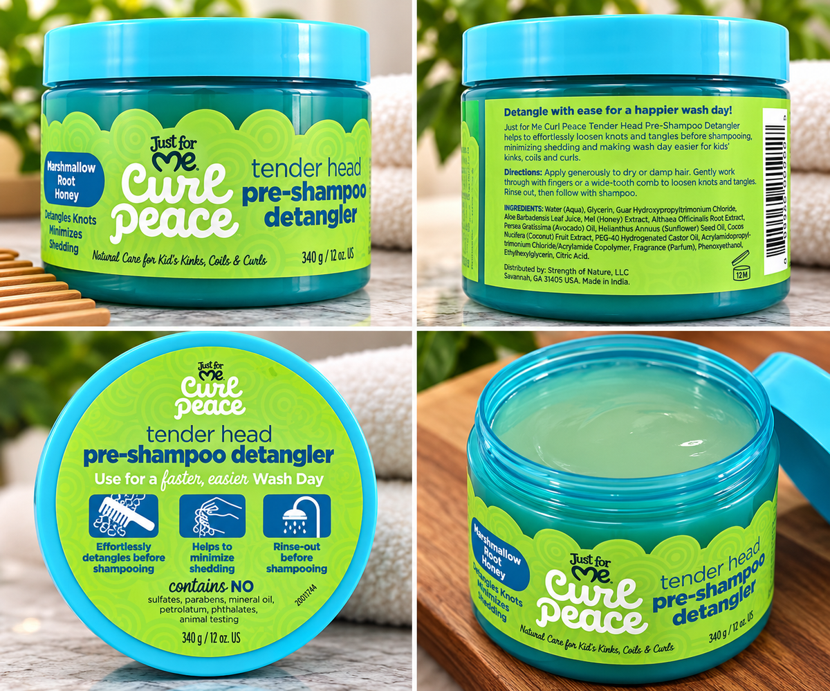 Just For Me Curl Peace Tender Head Pre-Shampoo Detangler – 12 oz (340g)